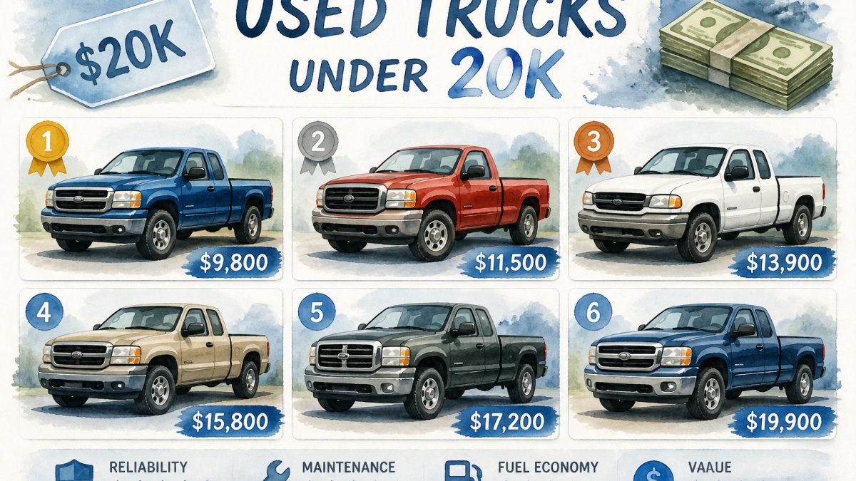 Reliable Used Trucks Under 20k: 6 Best Picks for 2026