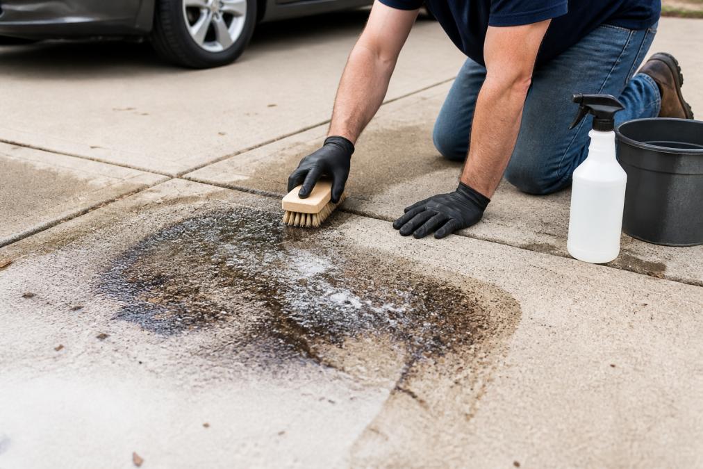 Removing Oil Stains From Concrete Driveway: A 2026 Guide