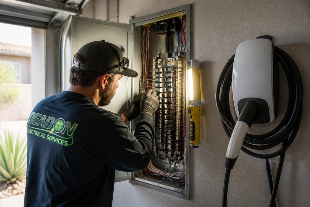Professional illustration showing Licensed for EV charger installation cost