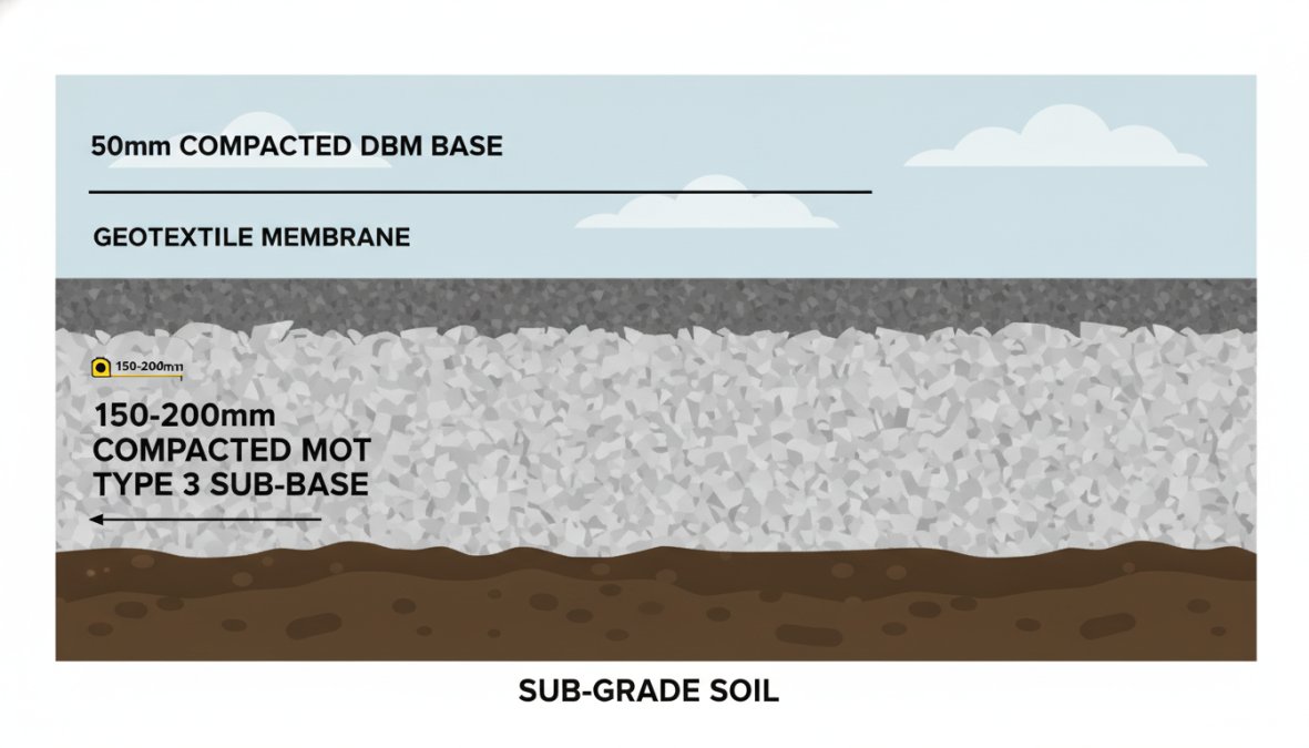 Professional illustration showing resin driveway installation process explained