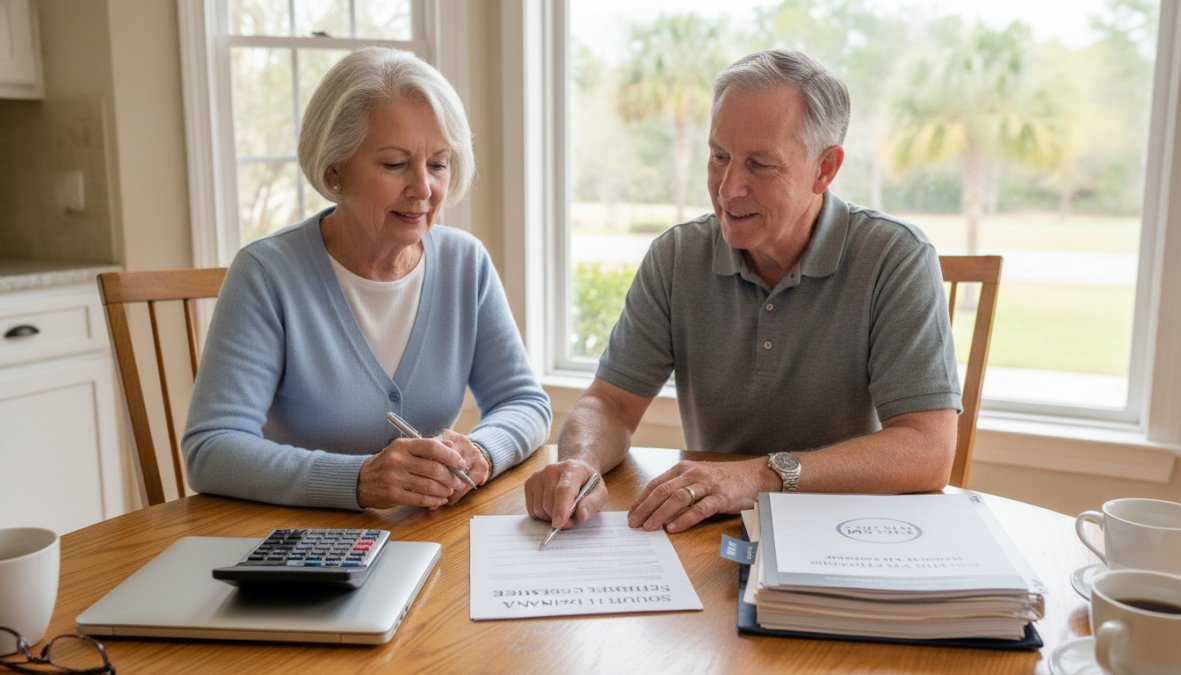 Professional illustration showing retirement tax planning
