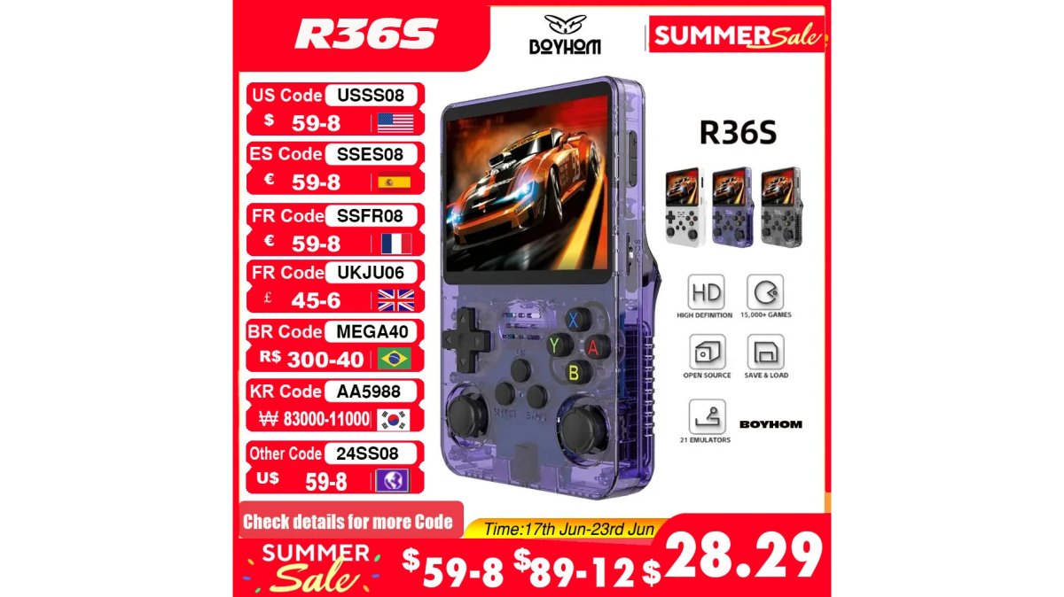 Retro Handheld Video Game Console