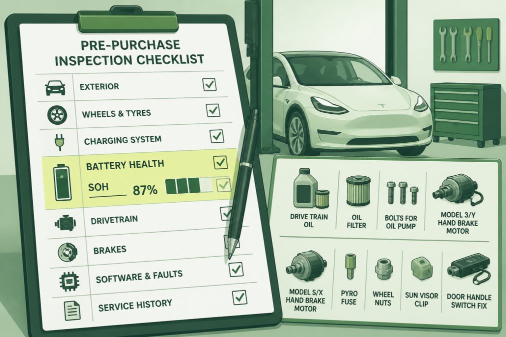 Software tools interface for risks of buying a used electric car