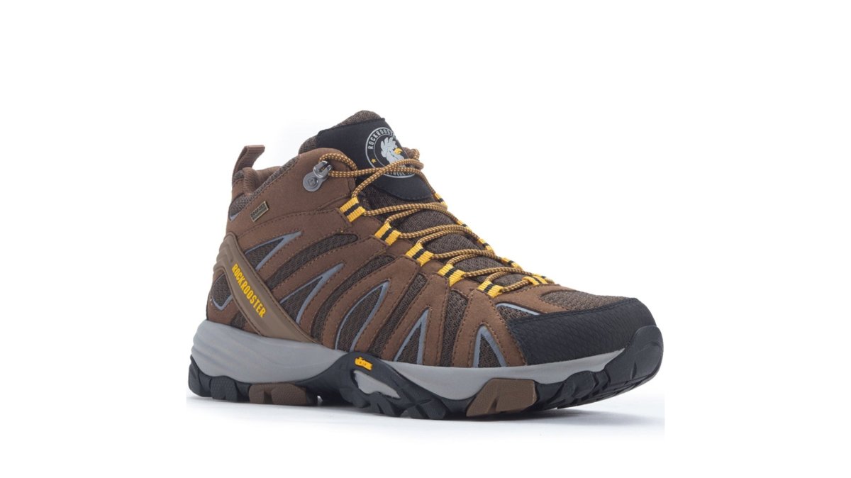 ROCKROOSTER Bedrock Brown 6 Inch Waterproof Hiking Boots with VIBRAM®