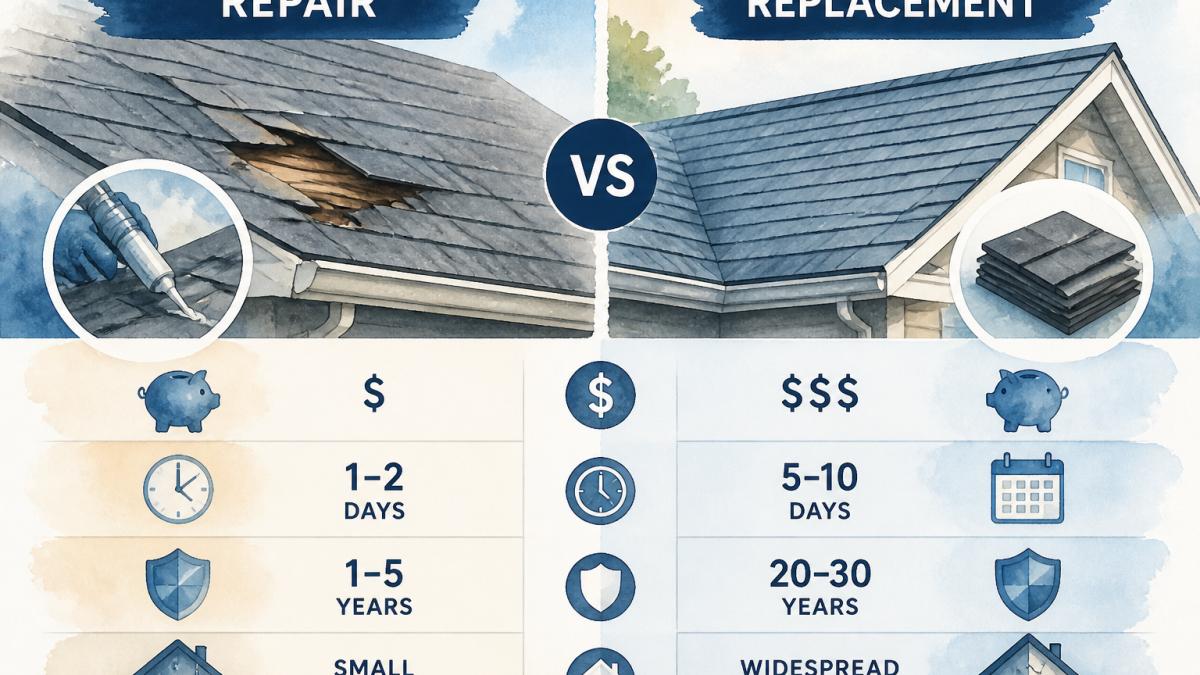 Roof Leak Repair vs Replacement: A 2026 Guide