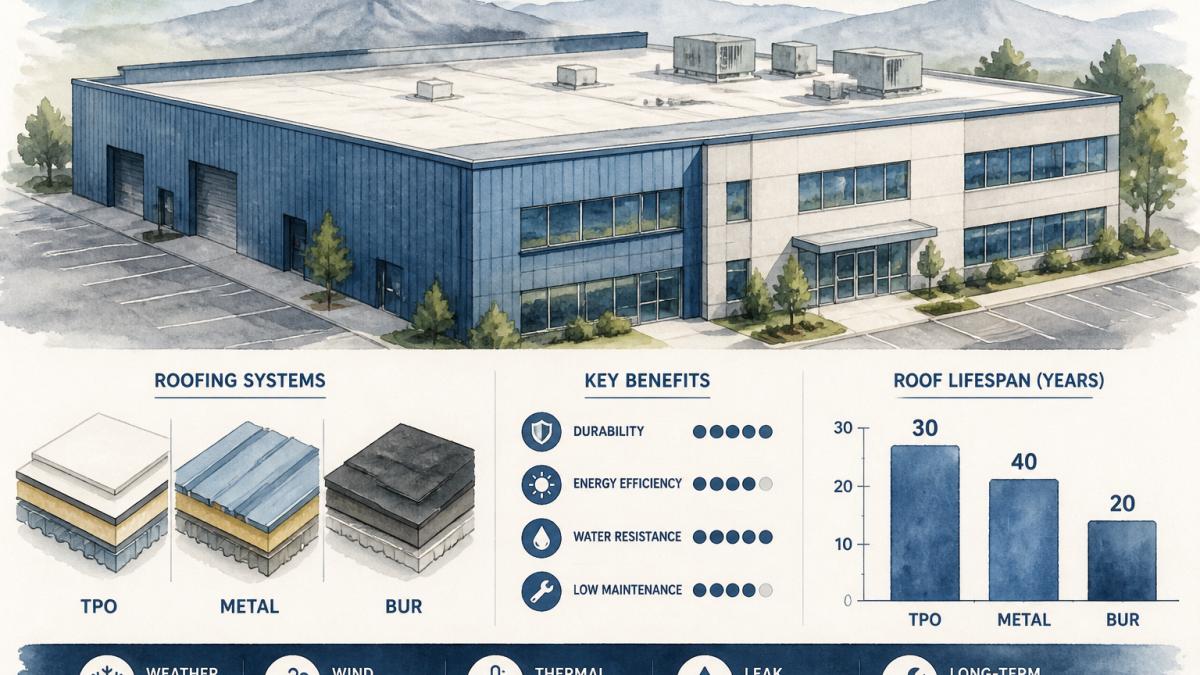 Roofing for Industrial Office Buildings: A 2026 Guide