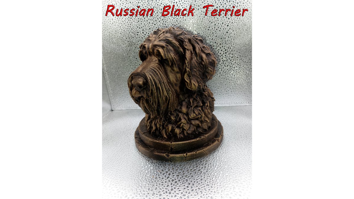Russian Black Terrier Bust