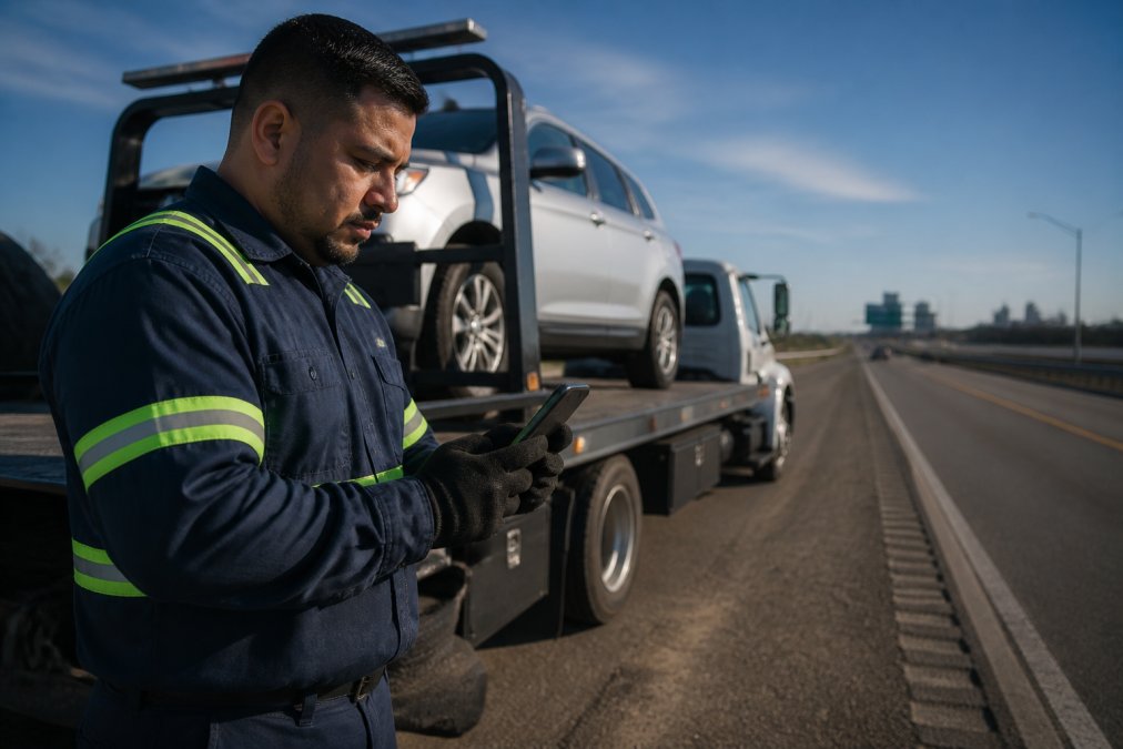 Professional illustration showing GPS, Tulsa for vehicle recovery tracking