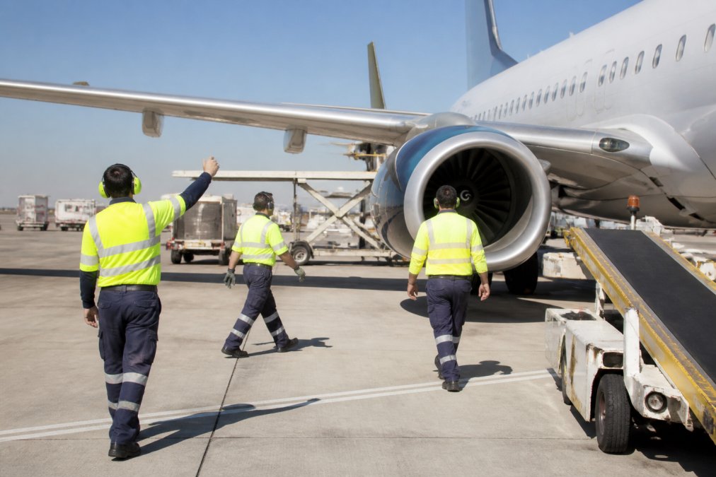 Professional illustration showing Airport for safety compliance for airport ground crews