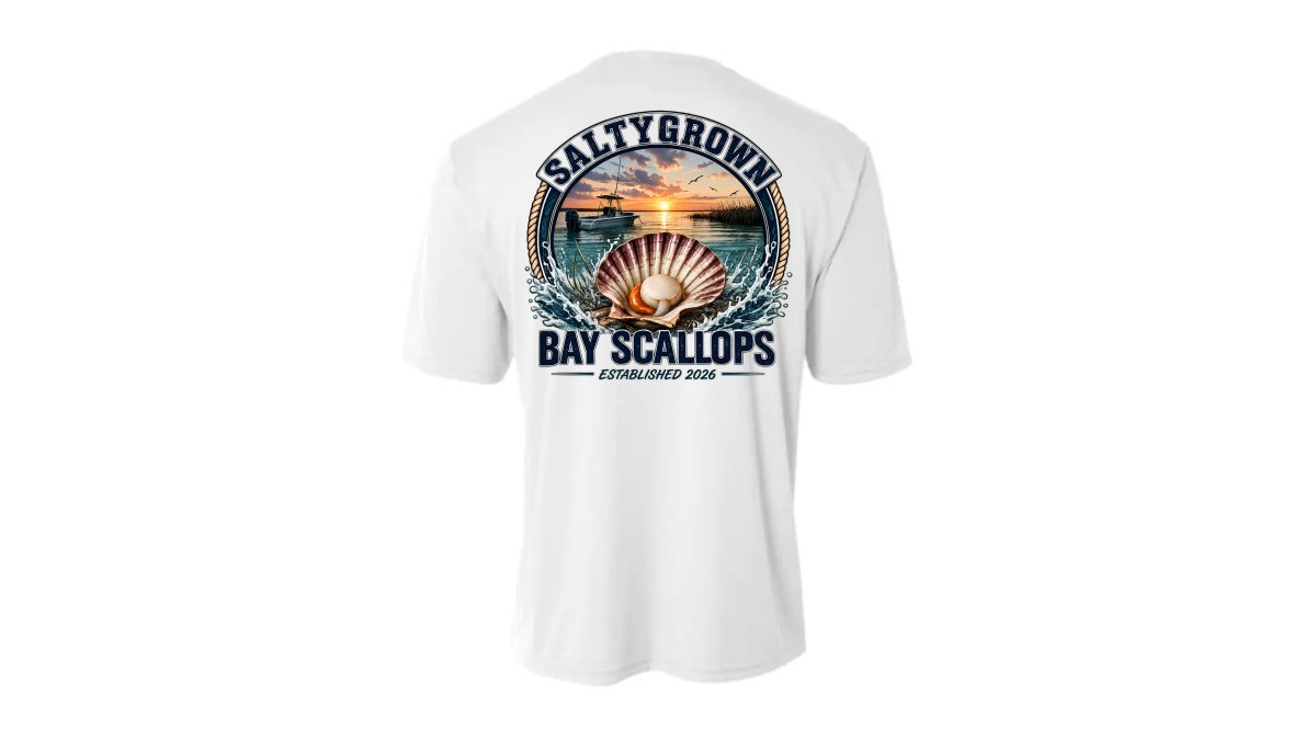 SaltyGrown Men's Scallop Short Sleeve Performance Shirt