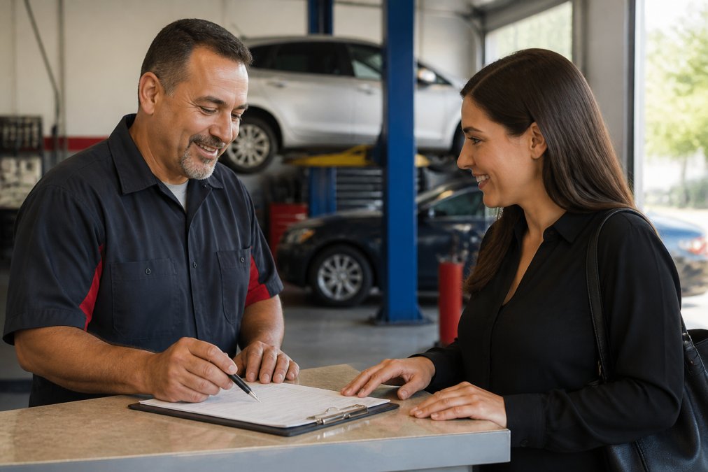 Step-by-step visual guide for Customer for same day car repair