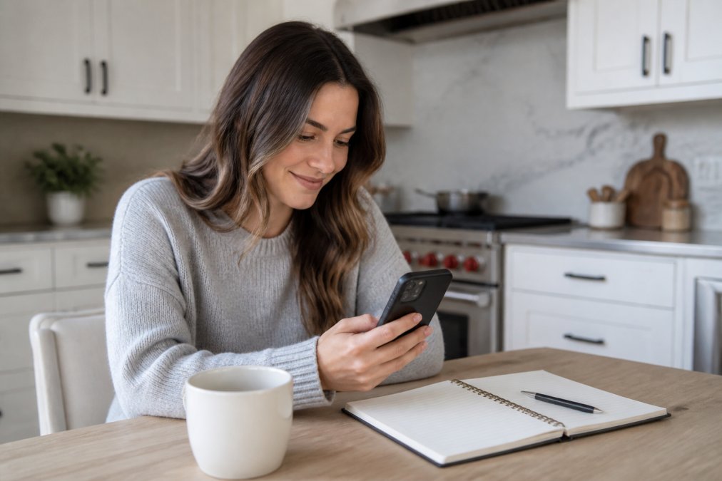 A 15-minute daily routine checklist for managing a faceless instagram account while enjoying coffee.