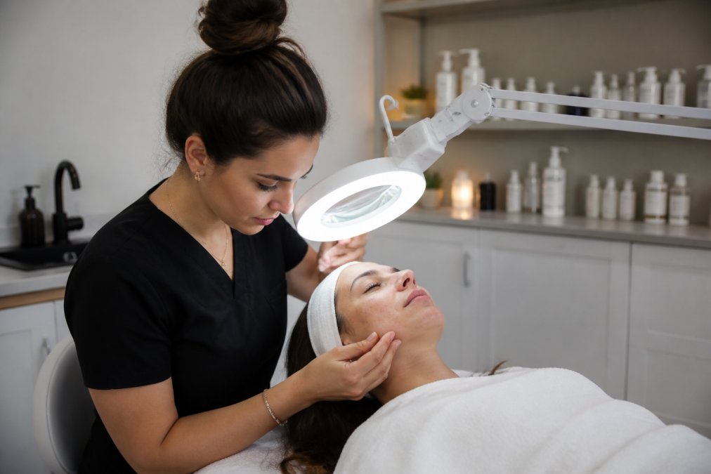 Professional illustration showing Licensed for acne consultation