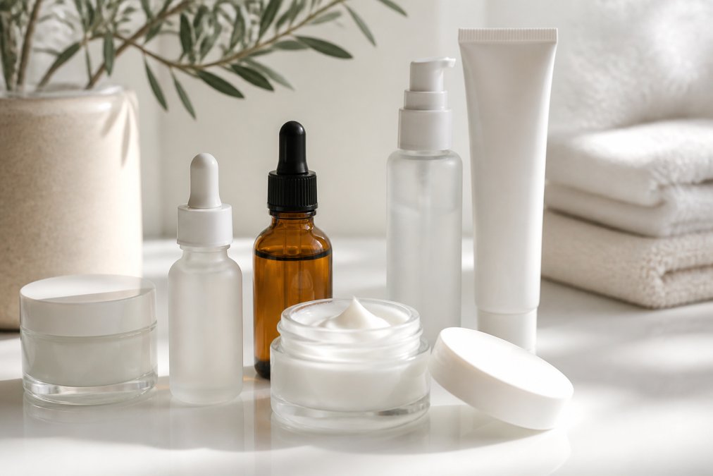 Infographic illustrating science backed skincare for sensitive skin ingredients and their benefits