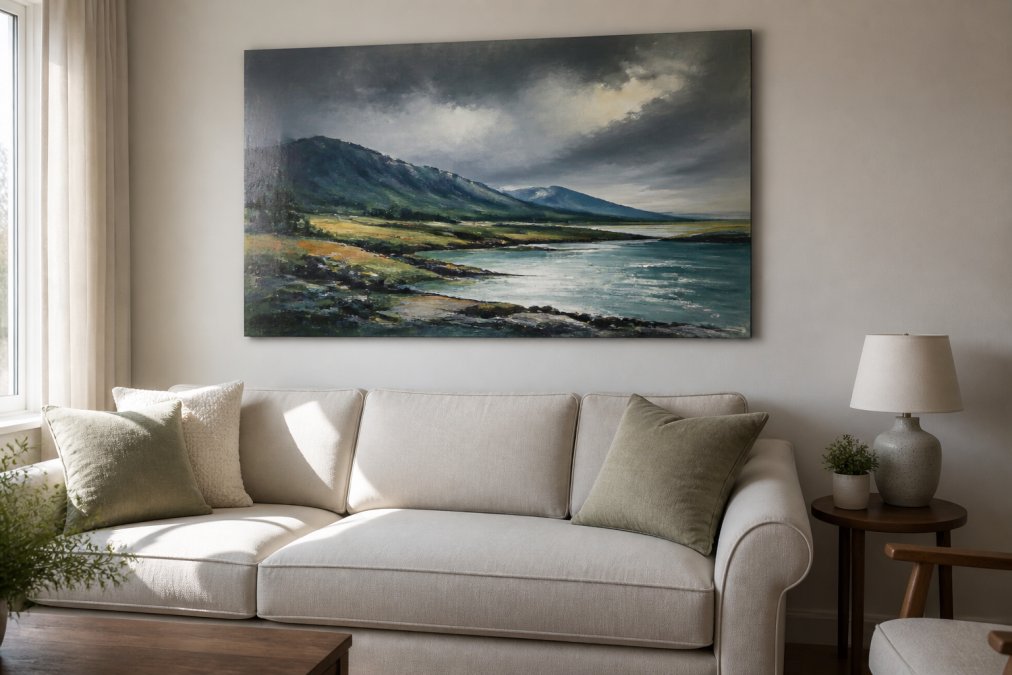 Infographic showing price ranges for various styles of Scotland art prints for home decor budgets