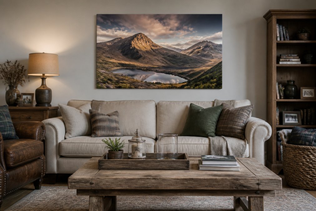 Step-by-step visual guide for Highland for Scottish heritage canvas wall decor
