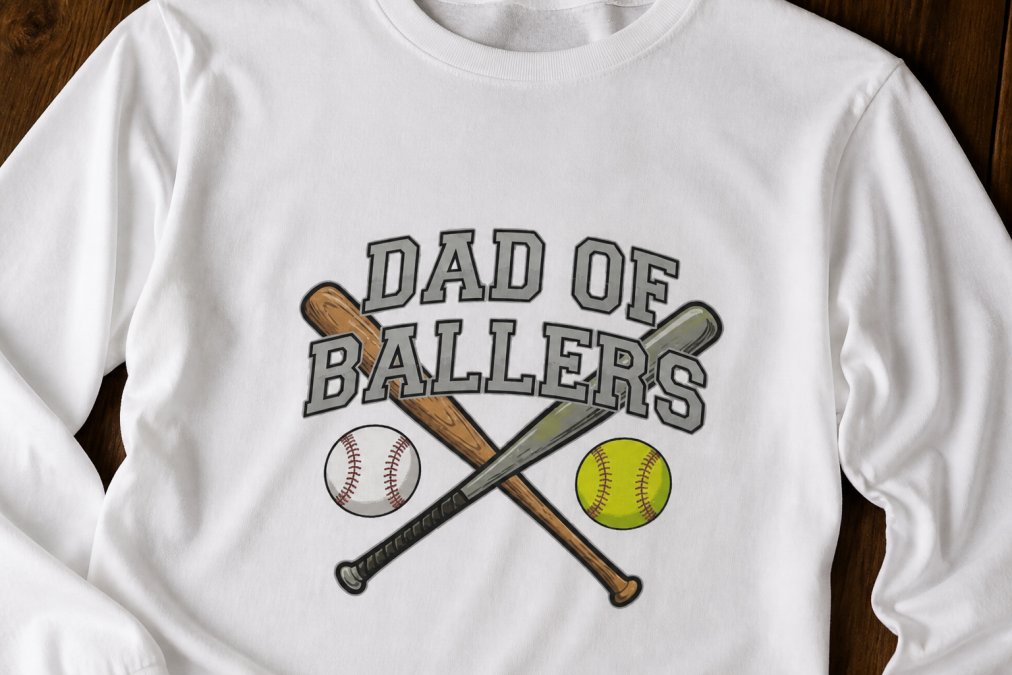 Close-up of vibrant screen-printed team logo on cotton t-shirt showing crisp ink edges and smooth color coverage with professional finish