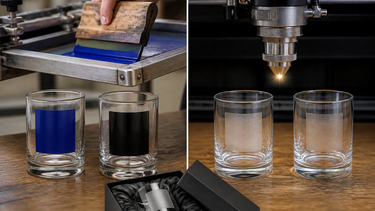 Screen Printing vs Laser Engraving: Which Suits Your Glassware