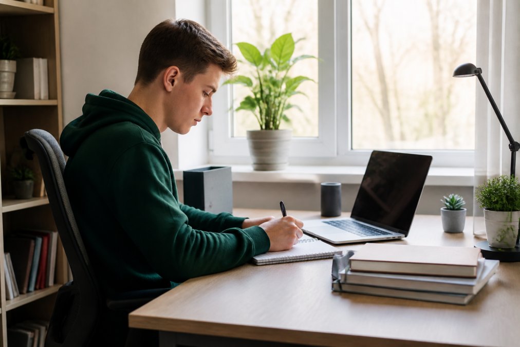 Professional illustration showing Student for secure student workspace