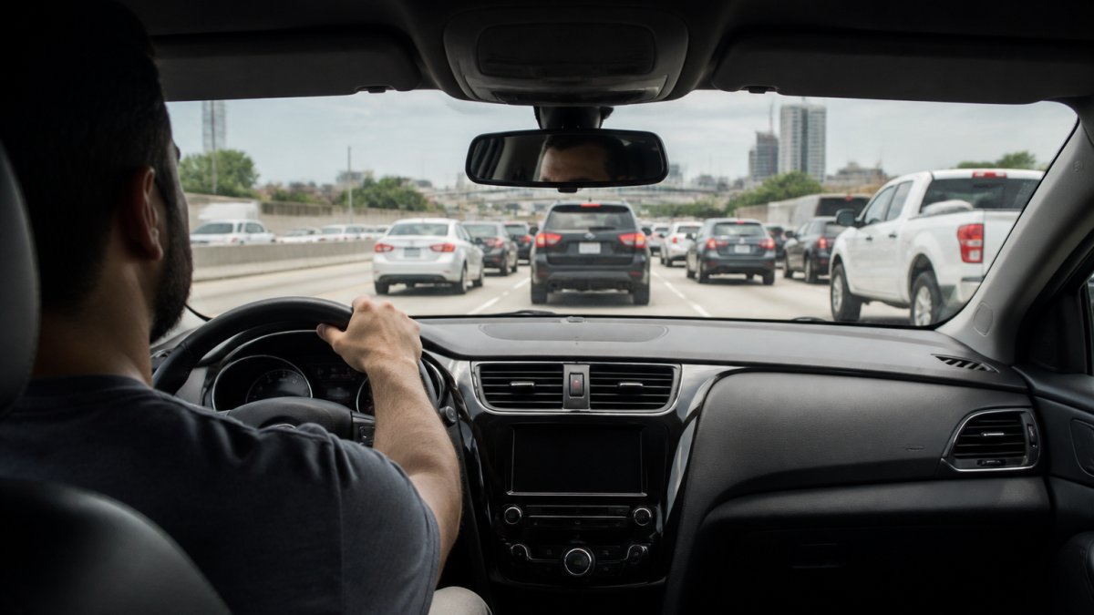Infographic comparing sedan vs suv commute comfort regarding traffic visibility and interior space constraints.
