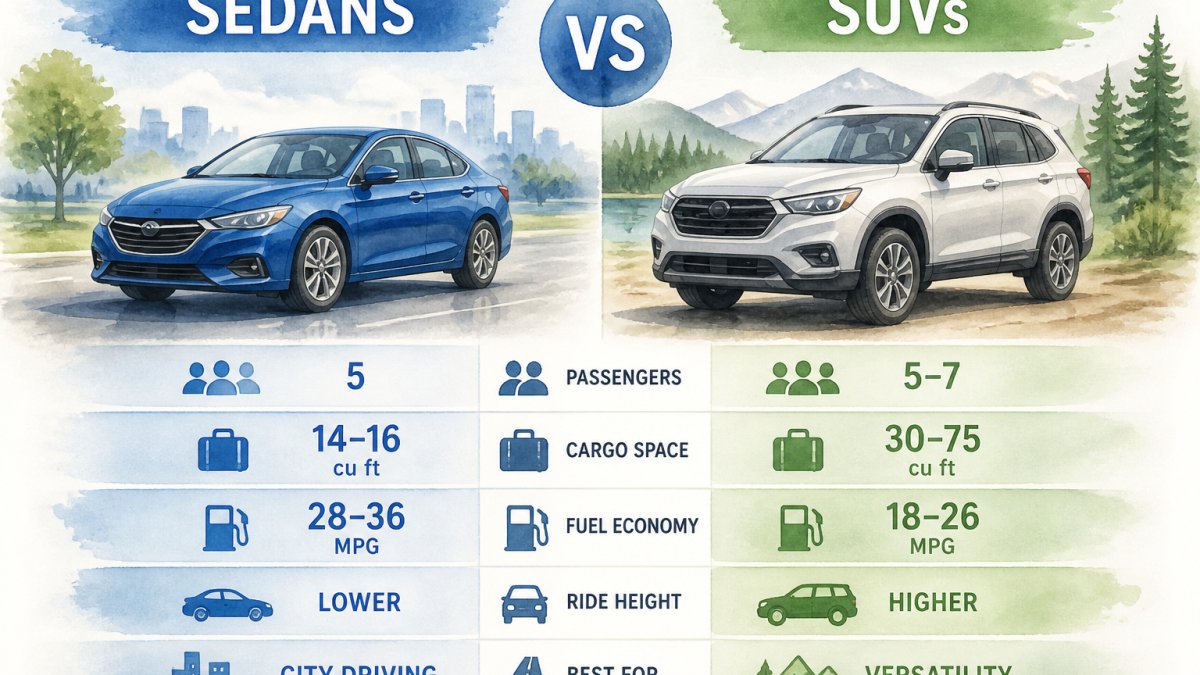 Sedans vs SUVs for Small Families: What Fits Your Life