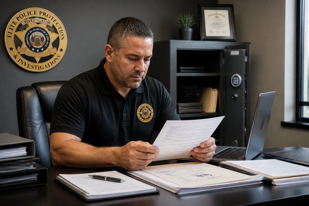 Flowchart detailing the state licensing process and credential requirements for private security guards