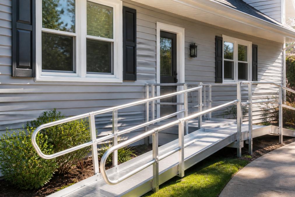 Professional illustration showing senior discounts for home exterior renovations