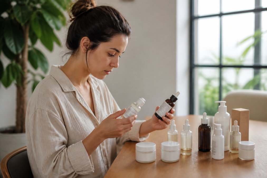 Professional illustration showing Woman for Sephora alternative for niche skincare brands