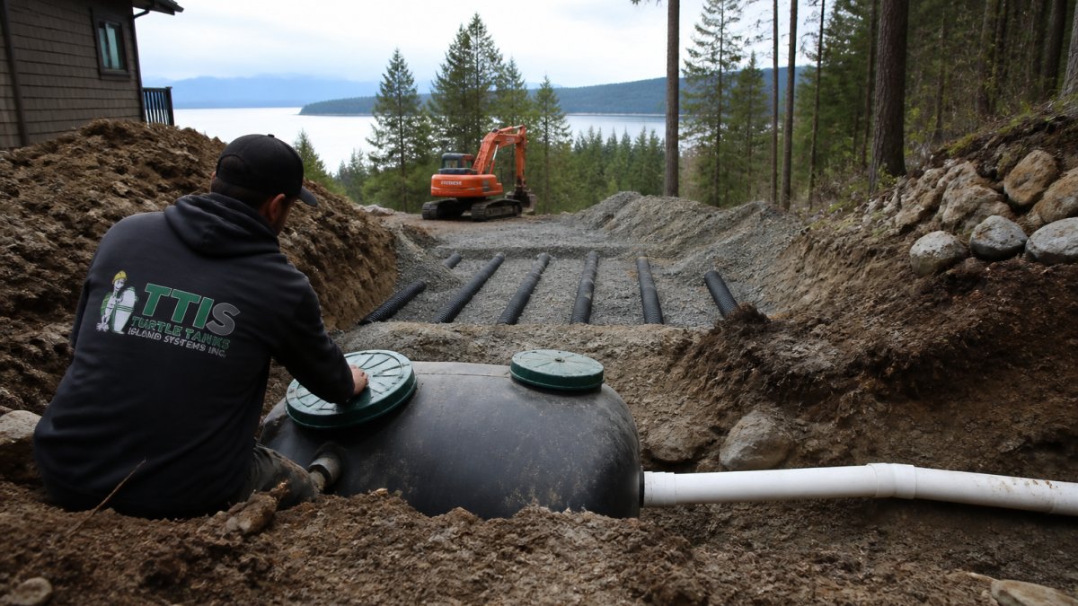 Septic System Installation on Sloped Property