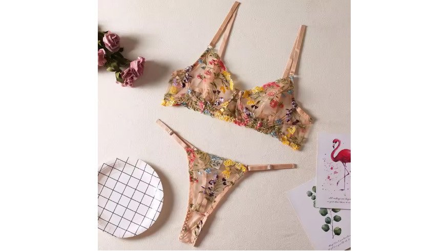 Sheer Lace Lingerie Set
