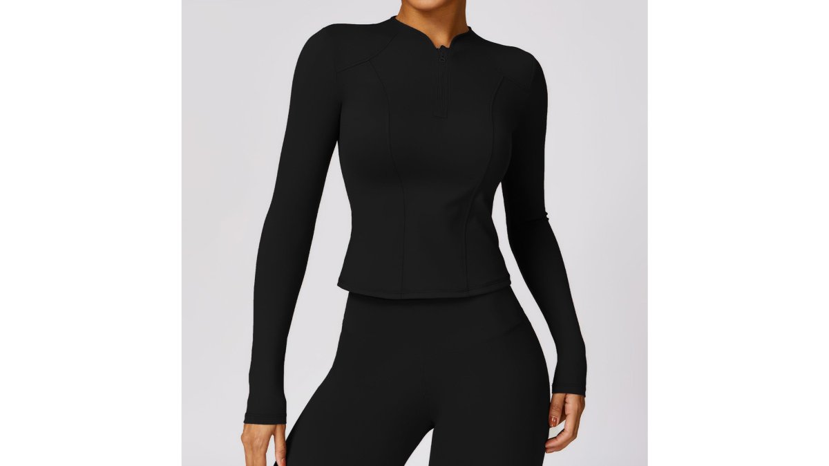 SheRoar High-Impact Long Sleeve Workout Top – Moisture-Wicking Nylon, S–XL
