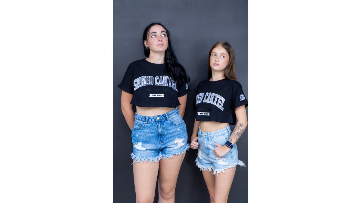 Shred Cartel Oversized Crop Top – Black