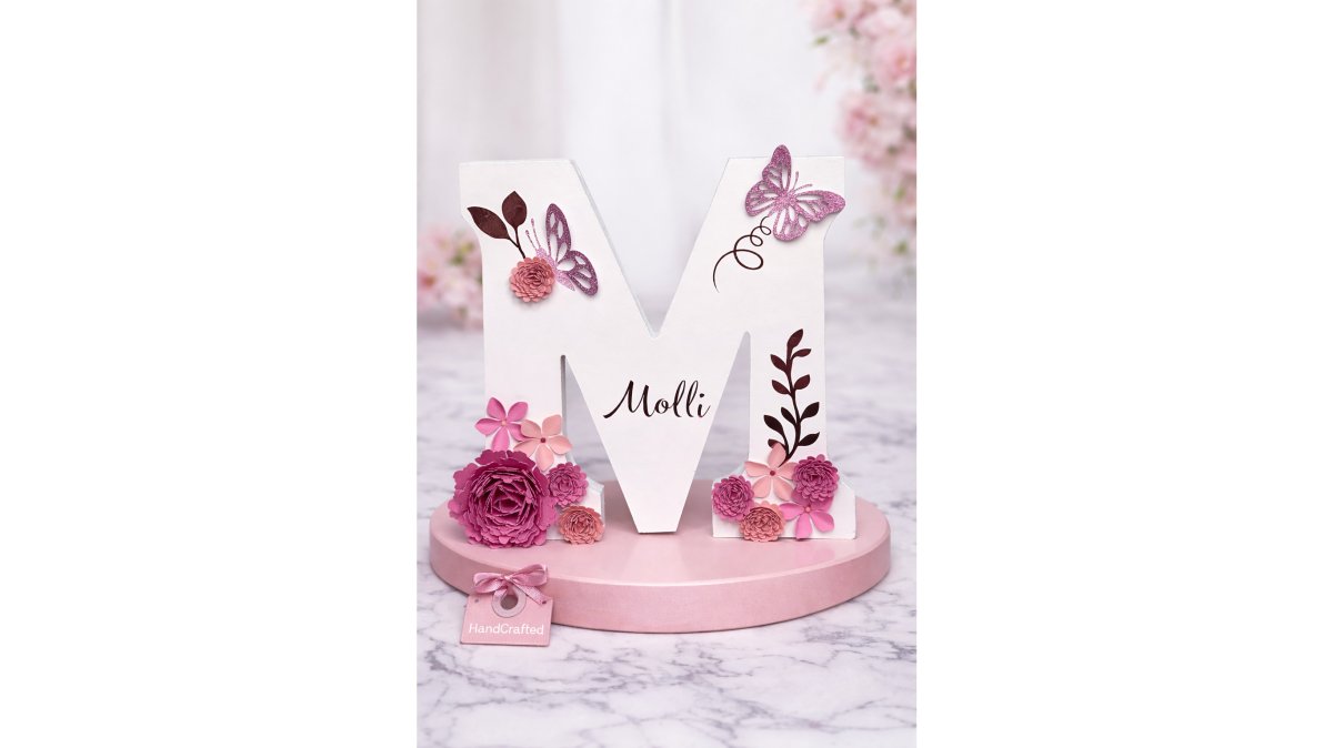 Personalised Signature Bloom Initial Gift