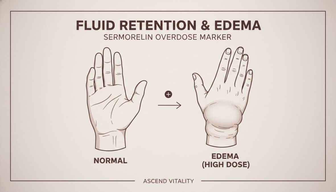Close-up of a person's hand and wrist showing mild swelling in the fingers and wrist area, compared to a normal hand for reference, photographed in natural daylight