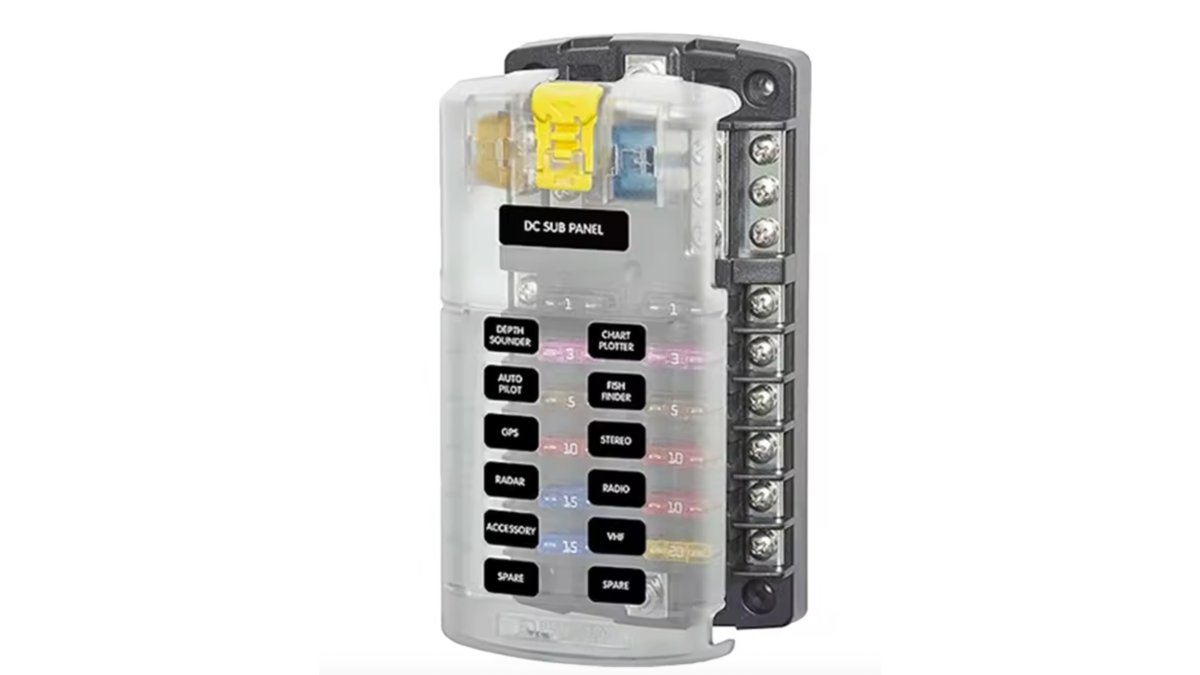 Skyenergi ST Blade Fuse Block - 12 Circuits with Cover - 5026