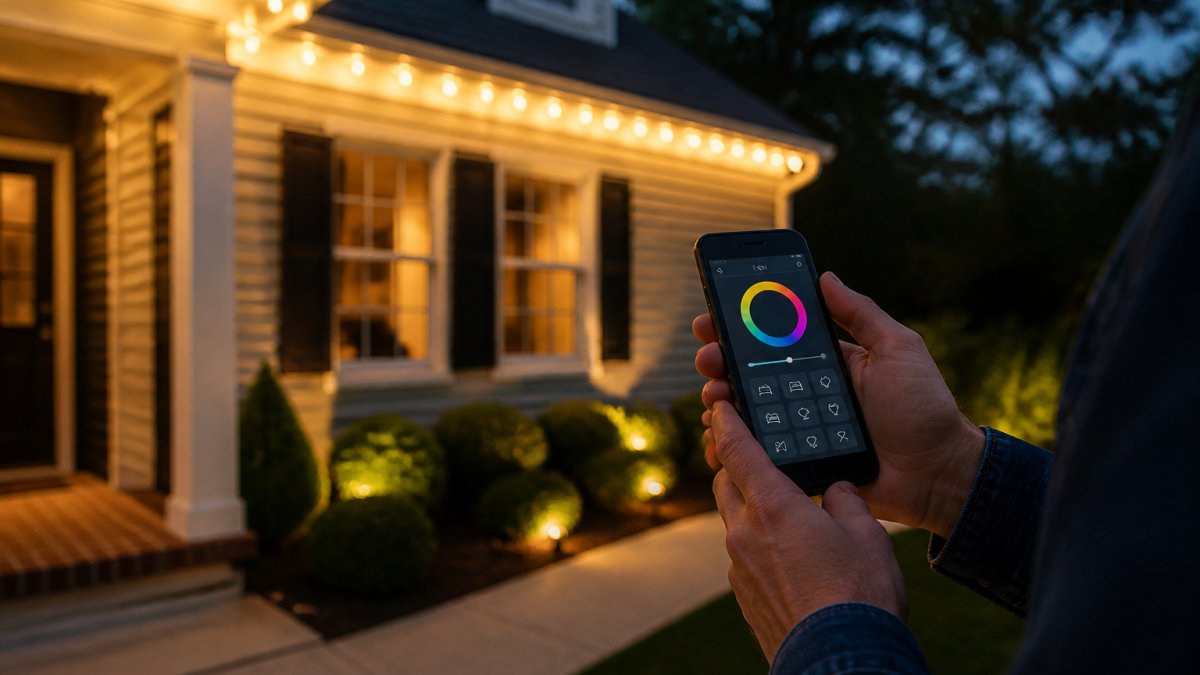 Smart Home Integration for Permanent Holiday Lights