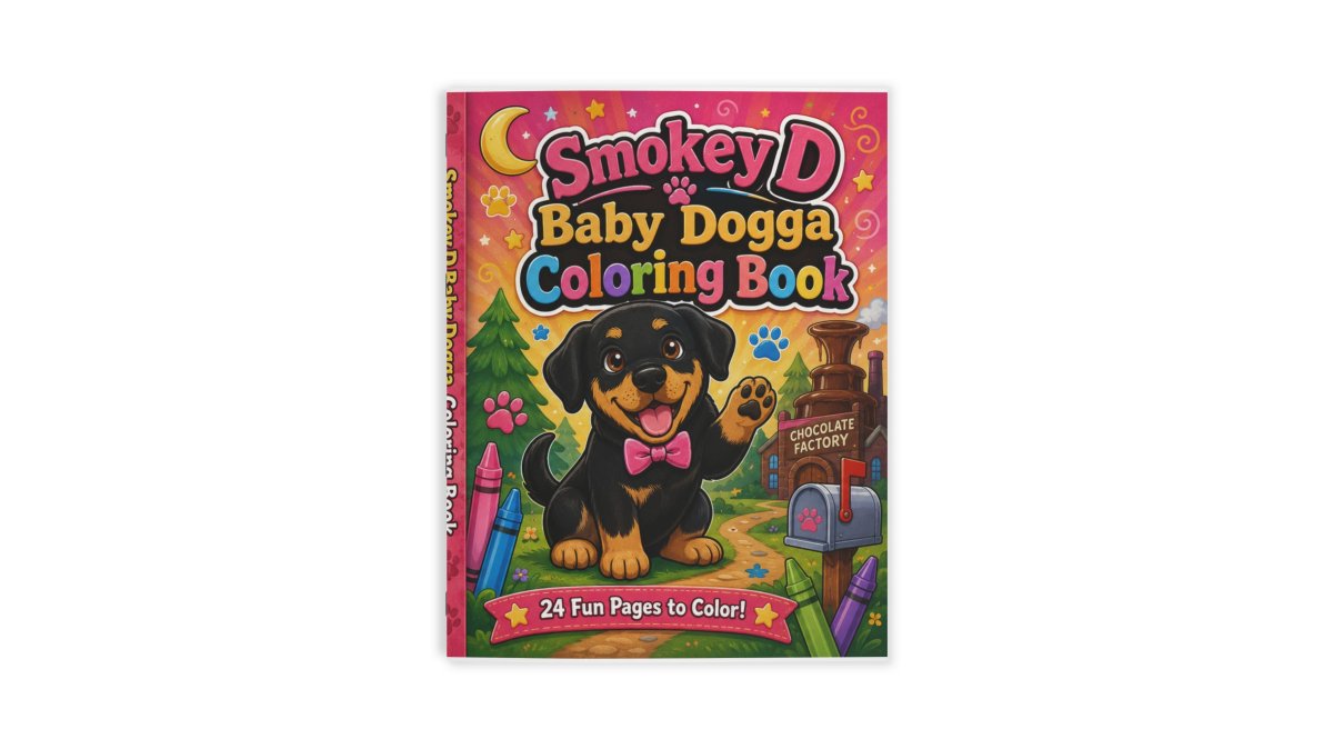 Smokey D Baby Dogga Coloring Book – 24 Fun Coloring Pages for Kids | Cute Puppy Adventure Coloring Book