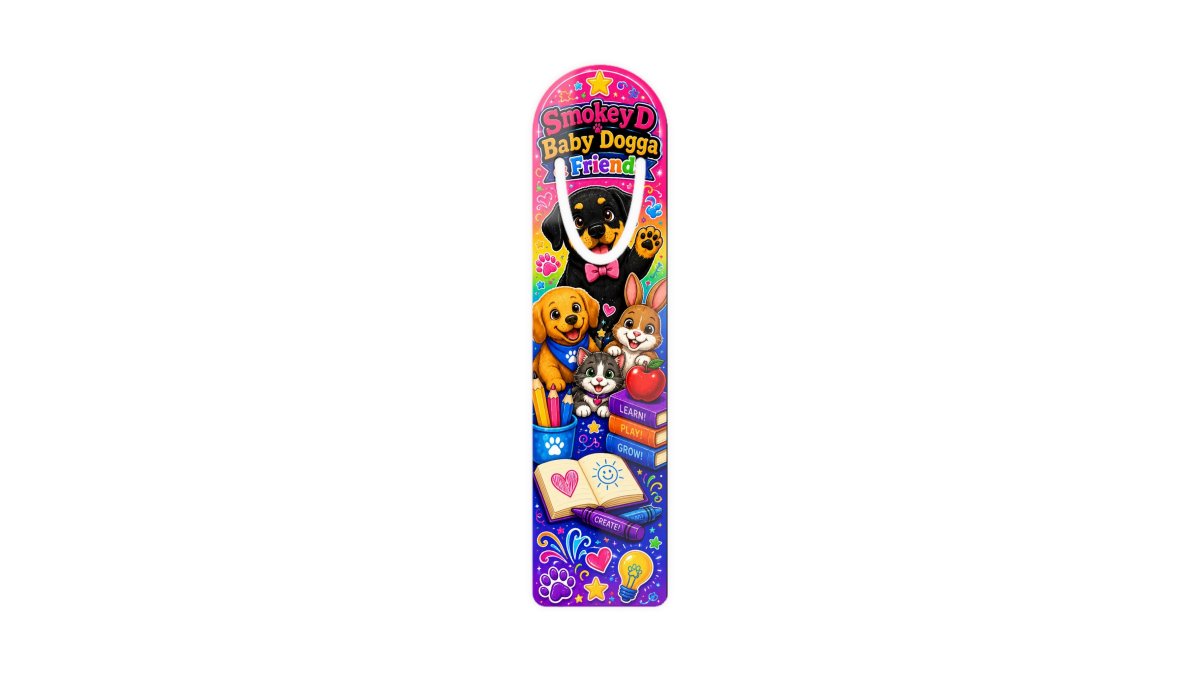 Smokey D Baby Dogga & Friends Bookmark — Colorful Kids Reading Companion