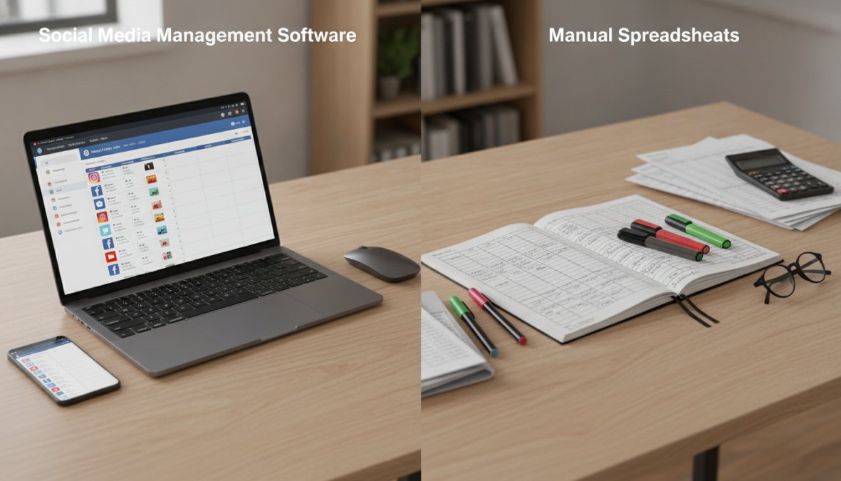 Social Media Management Software vs Manual Spreadsheets