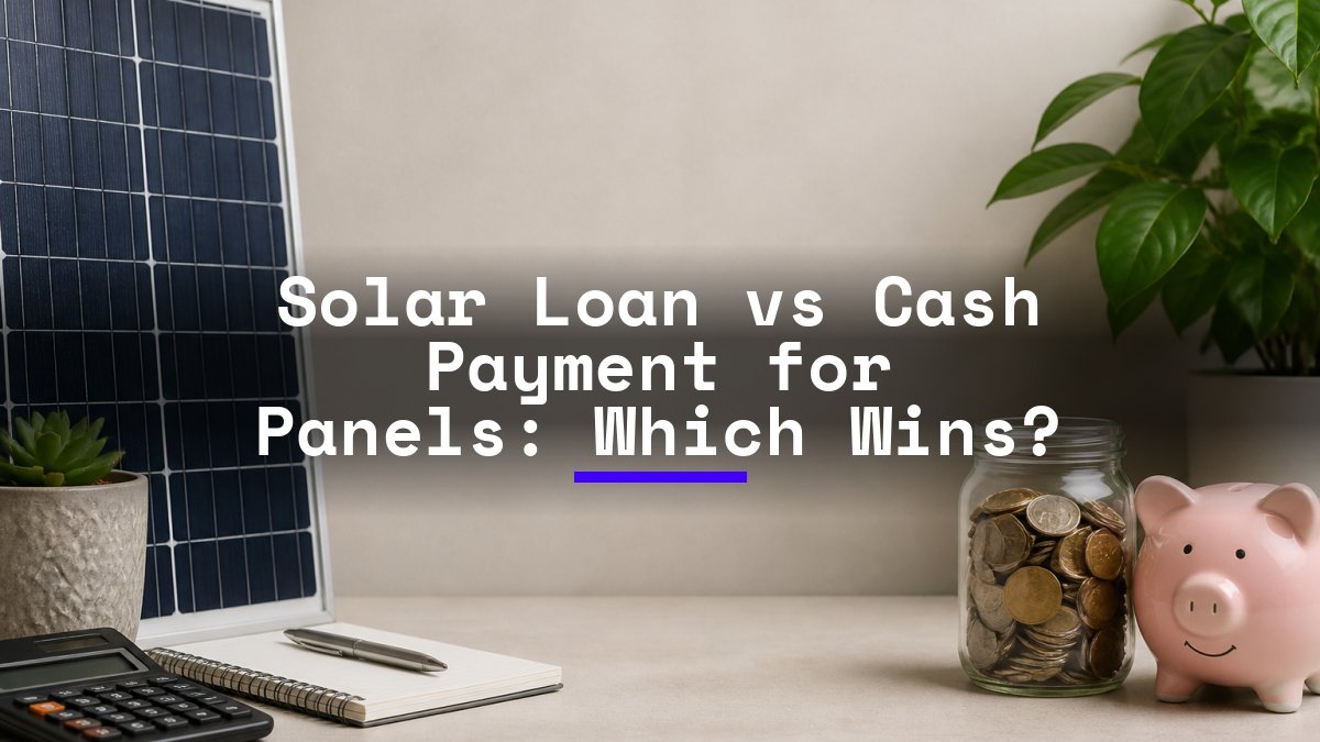 Solar Loan vs Cash Payment for Panels: Which Wins?