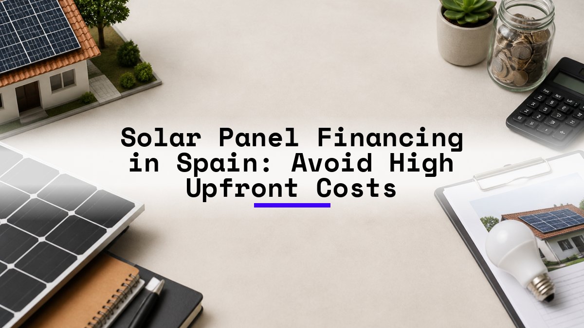 Solar Panel Financing in Spain: Avoid High Upfront Costs