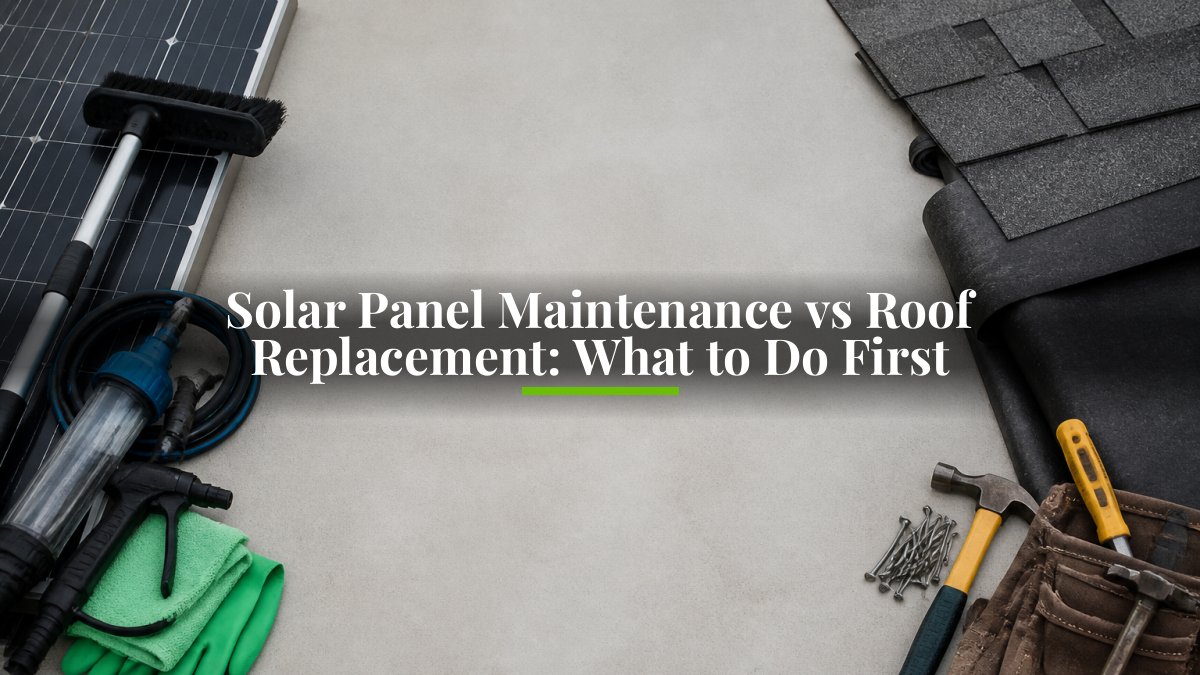 Solar Panel Maintenance vs Roof Replacement: What to Do First