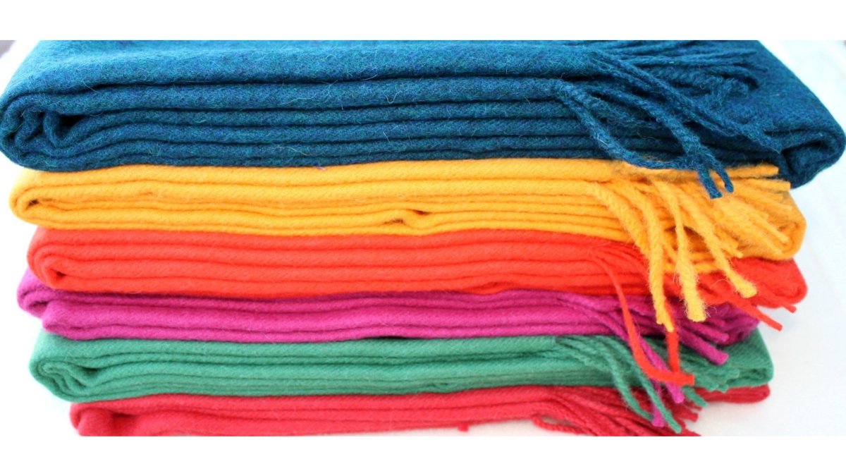 Solid Color Alpaca Throw