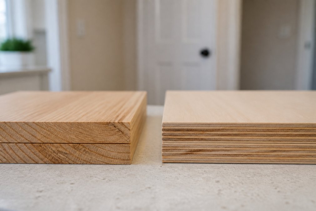 Solid Wood vs Plywood for Custom Built-In Cabinets