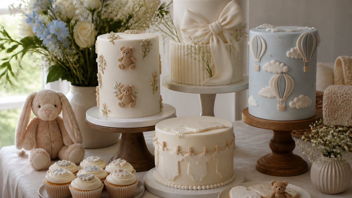 Sophisticated Baby Shower Cake Designs
