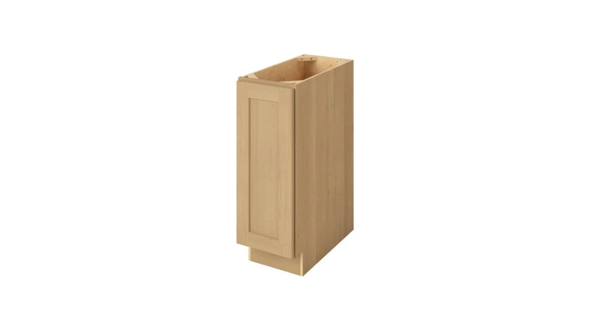 Spice Rack (No Wiggle) Pull Out Base Cabinet 9" & 12" Wide Sandstone Birch Shaker 1-1/4" Overlay