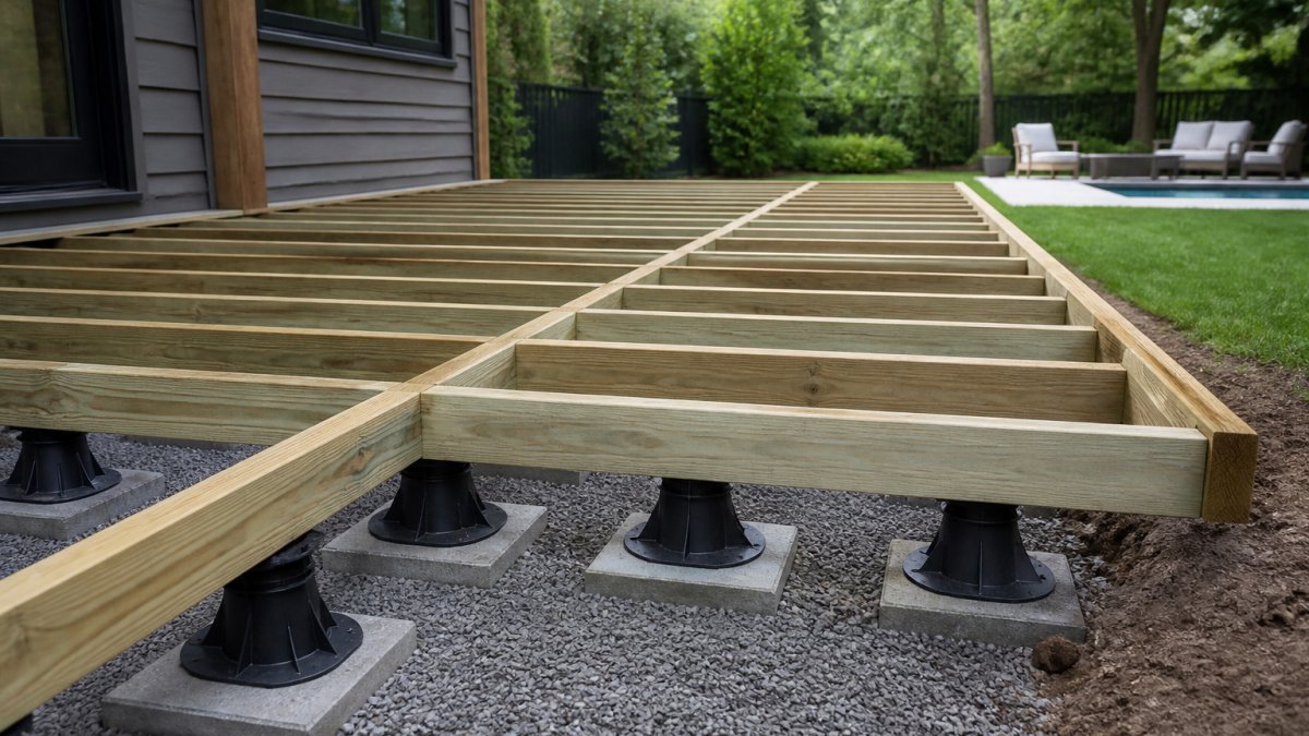 Stabilité fondations terrasse bois: Guide 2026