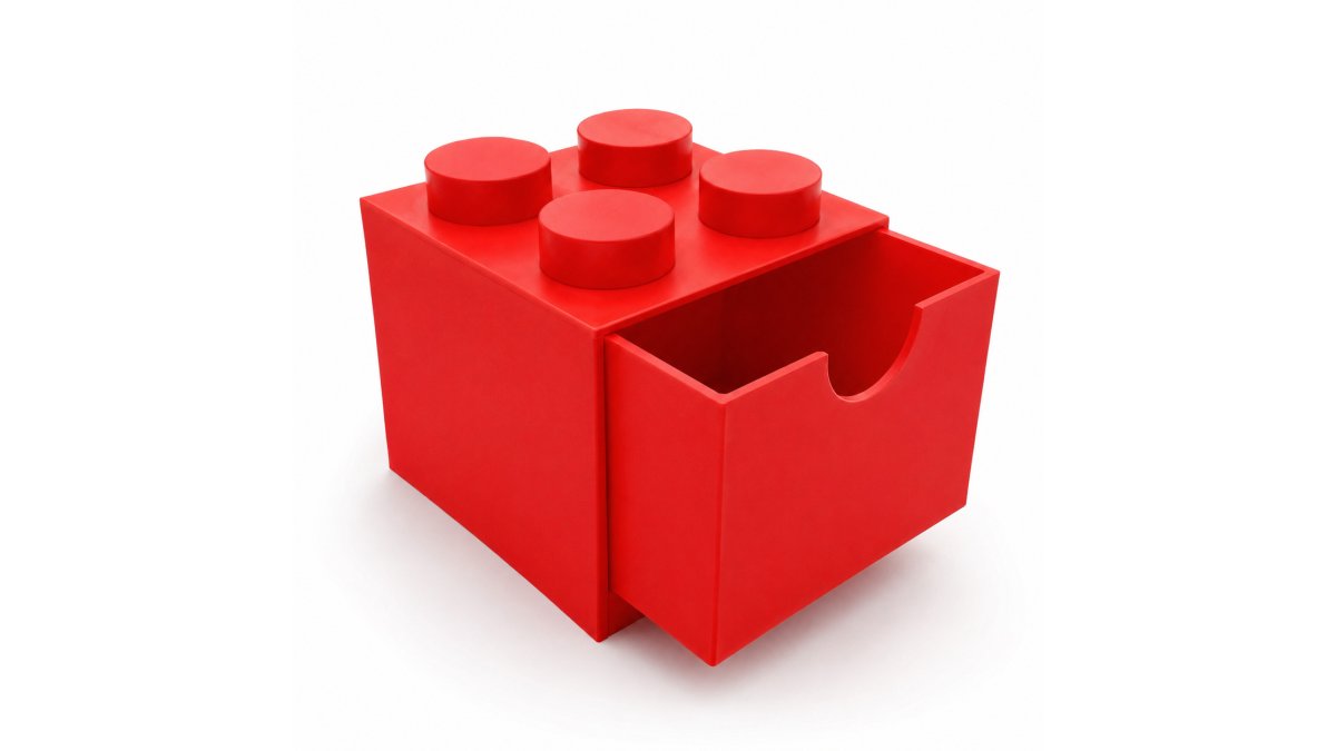 Stackable Brick Storage Box – Modern Desk Organizer