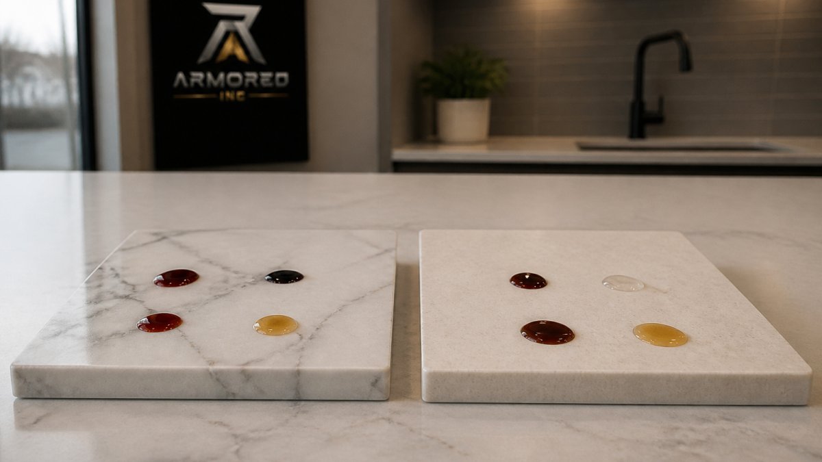 Stain Resistance Comparison: Marble vs Quartz Countertops