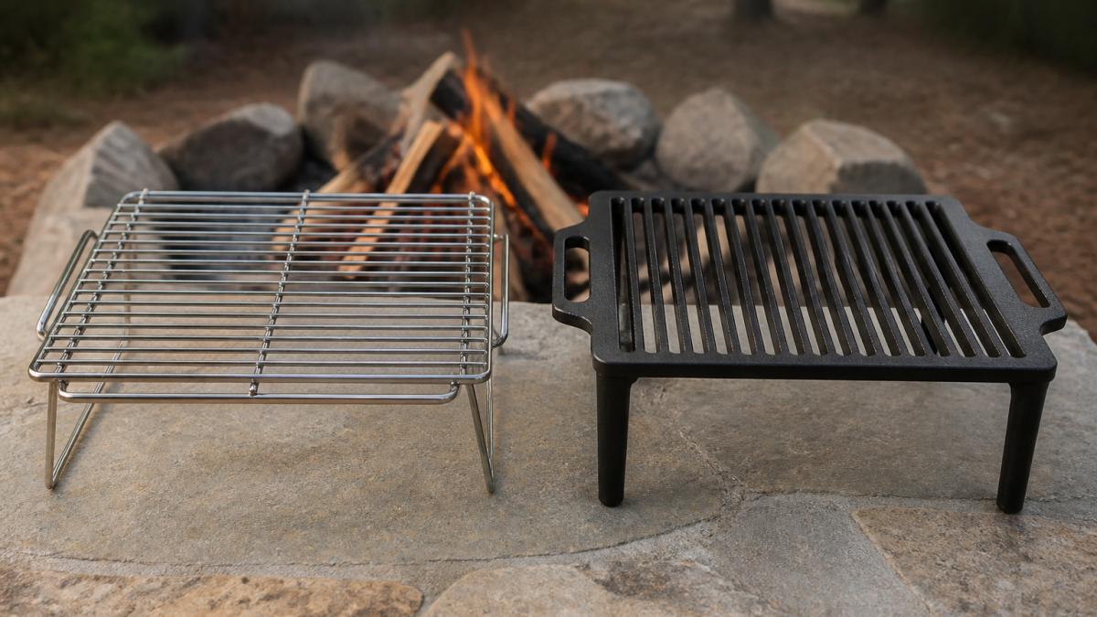 Stainless Steel vs Cast Iron Campfire Grills: 2026 Guide